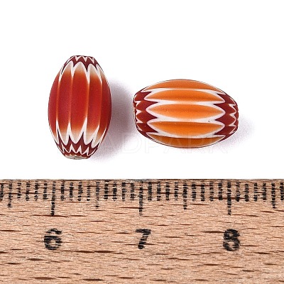 Handmade Millefiori Glass Barrel Beads LA-N002-03G-1