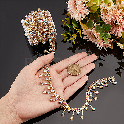 2Yards Tassel Rhinestone Cup Chains CH-BC0001-05-1