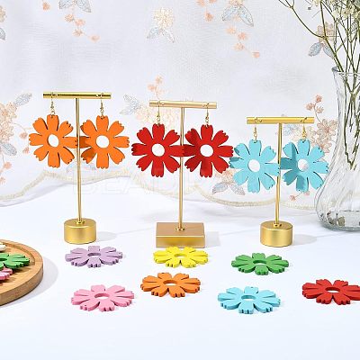 DIY Wooden Dangle Earring Making Kits DIY-NB0005-69-1