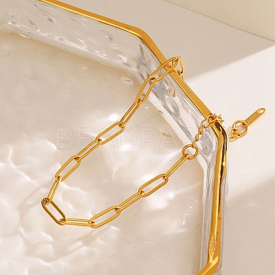 304 Stainless Steel Paperclip Bracelets PW-WGB3E23-01-1