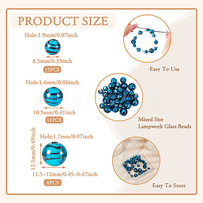 32Pcs Handmade Lampwork Beads LAMP-TA0001-56C-1