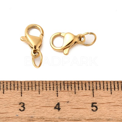 Ion Plating(IP) 304 Stainless Steel Lobster Claw Clasps STAS-AB10-G-02-1