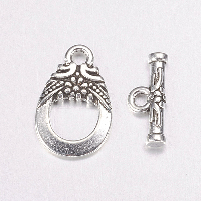 Tibetan Style Alloy Toggle Clasps X-AC2014-1