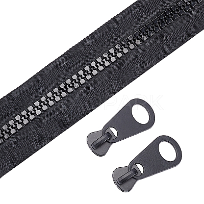 Nylon Closed-end Zipper and Resin Zipper Sliders Zipper Head DIY-BC0011-68-1