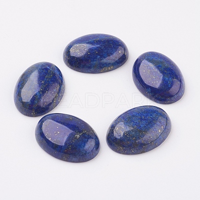 Natural Lapis Lazuli Flat Back Cabochons X-G-G741-30x40mm-15-1