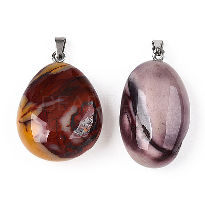 Natural Mookaite Pendants G-P525-01P-05-1