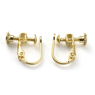 Brass Clip-on Earring Findings KK-Z007-22G-1