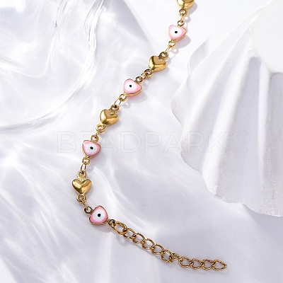 Ion Plating(IP) 304 Stainless Steel Link Chain Bracelets BJEW-P236-30G-04-1