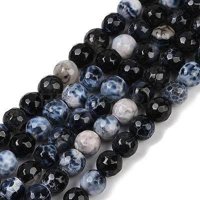 Natural Fire Crackle Agate Beads Strands G-C082-A01-29-1