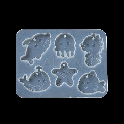 Starfish/Whale/Octopus Pendant DIY Silhouette Silicone Mold DIY-K073-09A-1