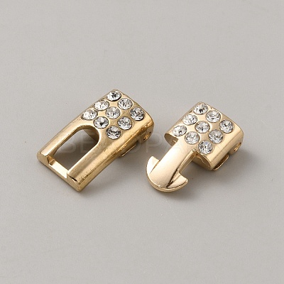 Zinc Alloy with Rhinestone Snap Lock Clasps FIND-WH0126-496KCG-1