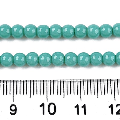 Opaque Solid Color Glass Beads Strands GLAA-T032-P8mm-12A-1