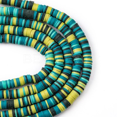 Handmade Polymer Clay Beads Strands CLAY-R089-6mm-T02B-26-1