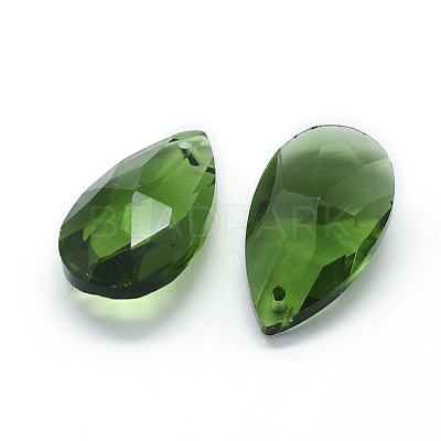 Faceted Glass Pendants X-GLAA-F069-L-A05-1