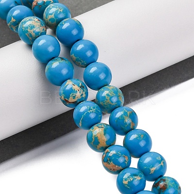 Synthetic Imperial Jasper Beads Strands G-I199-35-8mm-E-1