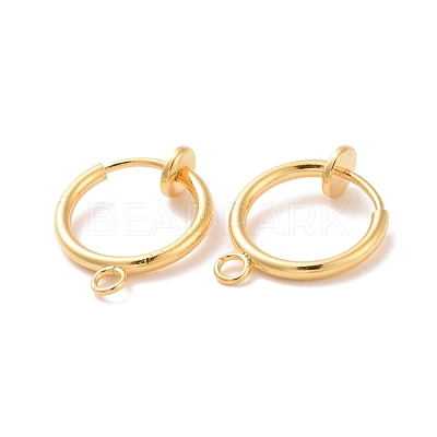 304 Stainless Steel Clip-on Earring Findings STAS-L238-025G-1