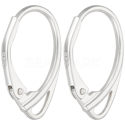 1 Pair 925 Sterling Silver Leverback Earring Findings STER-BBC0006-33-1