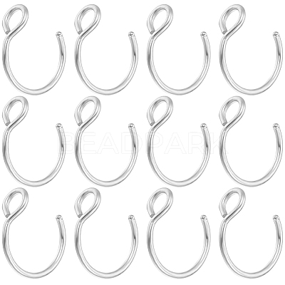 30Pcs 304 Stainless Steel Clip on Nose Ring Findings STAS-BBC0003-95P-1