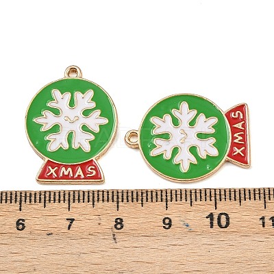Christmas Alloy Enamel Pendants ENAM-I081-01KCG-06-1