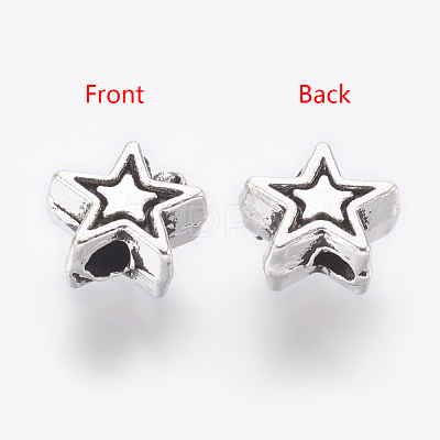 Tibetan Style Alloy Beads TIBEB-01-AS-NR-1