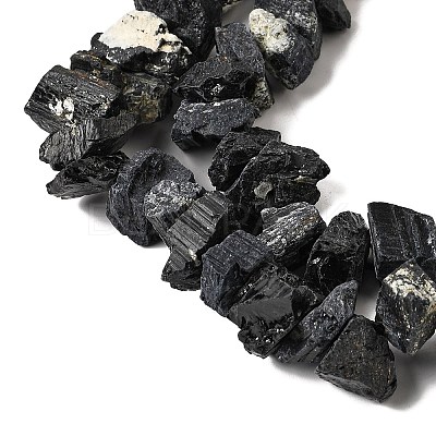 Natural Black Tourmaline Beads Strands G-I283-F12-1