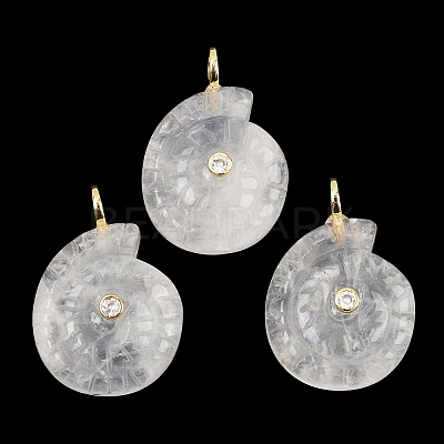 Natural Quartz Crystal Pendants G-H353-02G-01-1