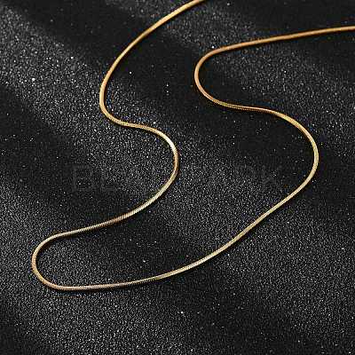 Ion Plating(IP) 304 Stainless Steel Snake Chains Necklaces STAS-F094-24G-1