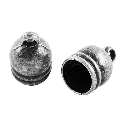 Tibetan Style Alloy Cord Ends TIBEP-5249-AS-LF-1