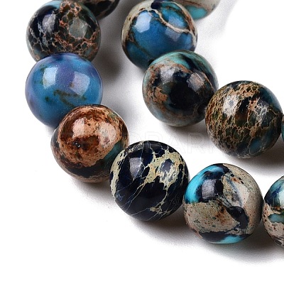 Natural Imperial Jasper Beads Strands G-N342-63D-1