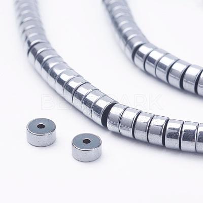 Electroplate Non-Magnetic Synthetic Hematite Beads Strands G-F510-03P-4mm-1