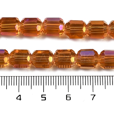 Electroplate Glass Beads Strands GLAA-G112-07F-1