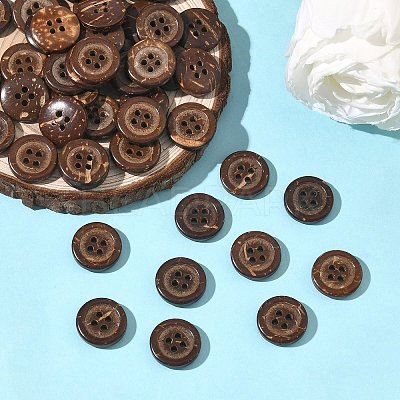 Art Buttons in Round Shape with 4-Hole for Kids NNA0YXU-1