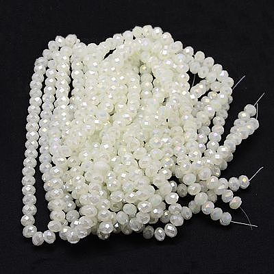 Electroplate Glass Bead Strands X-GLAA-F001-3x2mm-30L-1