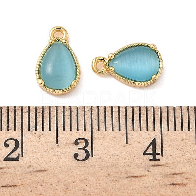 Brass Crushed Ice Cut Cubic Zirconia Pendants KK-D024-26C-G-1