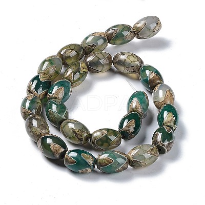 Tibetan Style dZi Beads Strands TDZI-E005-01M-1