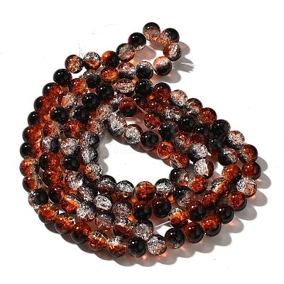 Crackle Glass Beads Strands CCG-C002-8mm-02-1