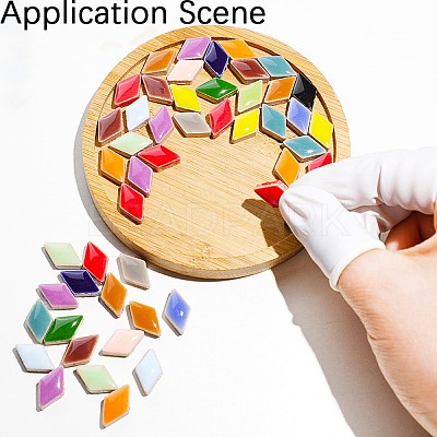 Pearlized Plated Opaque Glass Cabochons PORC-S482-02-1