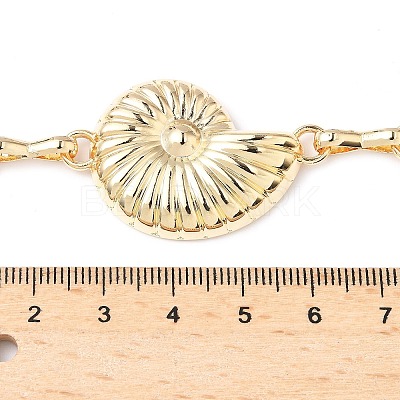Summer Iron Conch Link Chain Waist Belly Chains for Women AJEW-G067-01G-1