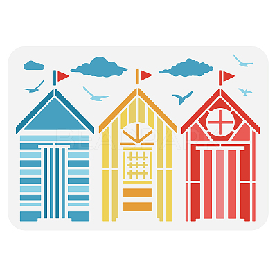 Plastic Drawing Painting Stencils Templates DIY-WH0396-0070-1