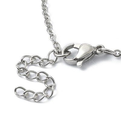 Tarnish Resistant 304 Stainless Steel Braided Macrame Pouch Empty Stone Holder for Pendant Necklace Making X-NJEW-TA00078-1