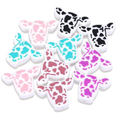 10Pcs 5 Colors Silicone Beads JX809A-1