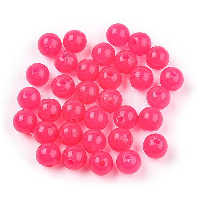 Opaque Plastic Beads KY-T005-6mm-625-1