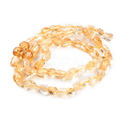 Heated Natural Citrine Beads Strands X-G-P497-01C-39-1