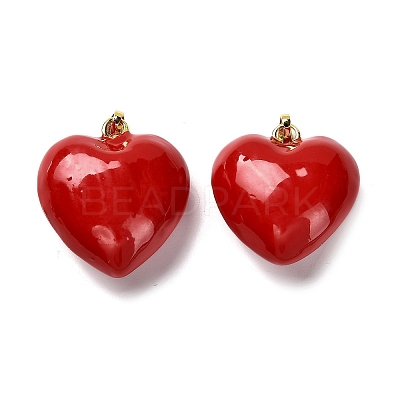 Brass Enamel Pendants KK-M324-06B-G02-1