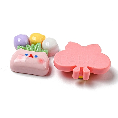 Opaque Resin Decoden Cabochons RESI-F052-B04-1
