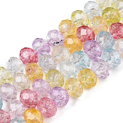 Transparent Glass Beads Strands GLAA-T023-8mm-A07-1