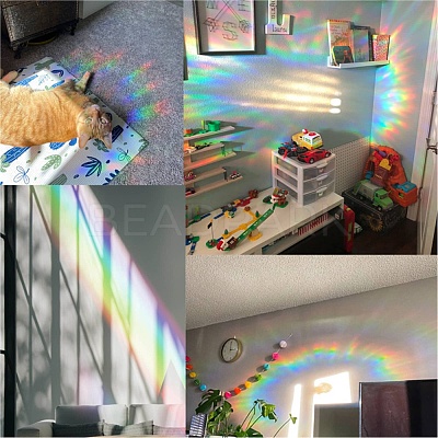 Waterproof PVC Colored Laser Stained Window Film Static Stickers DIY-WH0314-112-1