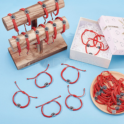 6Pcs Waxed Polyester Cord Bracelets BJEW-WA00002-1