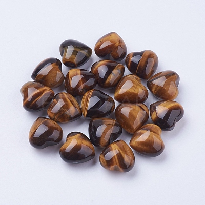 Natural Tiger Eye Heart Love Stones DJEW-P009-02B-1