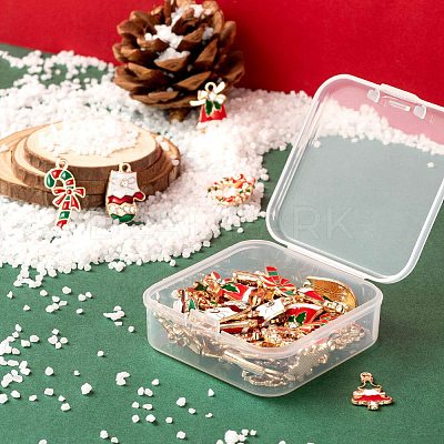 50Pcs 5 Style Christmas Theme Alloy Enamel Pendants ENAM-LS0001-49-RS-1